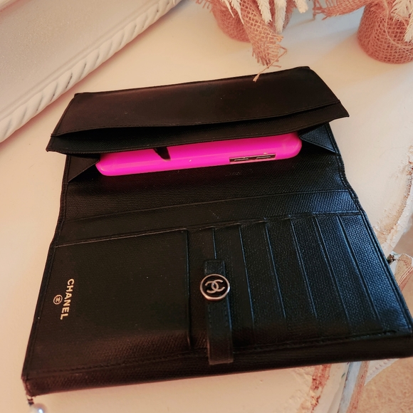 ‼️SOLD‼️. CHANEL Sevruga Leather French Purse / WOC - Picture 14 of 16